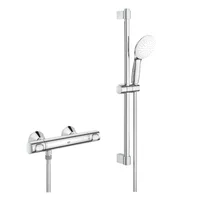 Baterie dus termostatata Grohe Grohtherm 500 crom lucios cu set de dus