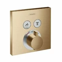 Baterie dus termostatata Hansgrohe ShowerSelect bronz periat incastrata