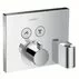 Baterie dus incastrata Hansgrohe ShowerSelect cu 2 functii si porter crom lucios picture - 1