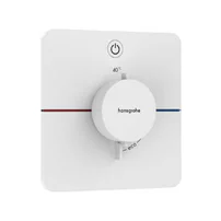 Baterie dus termostatata incastrata alb mat Hansgrohe ShowerSelect Comfort Q 1 functie