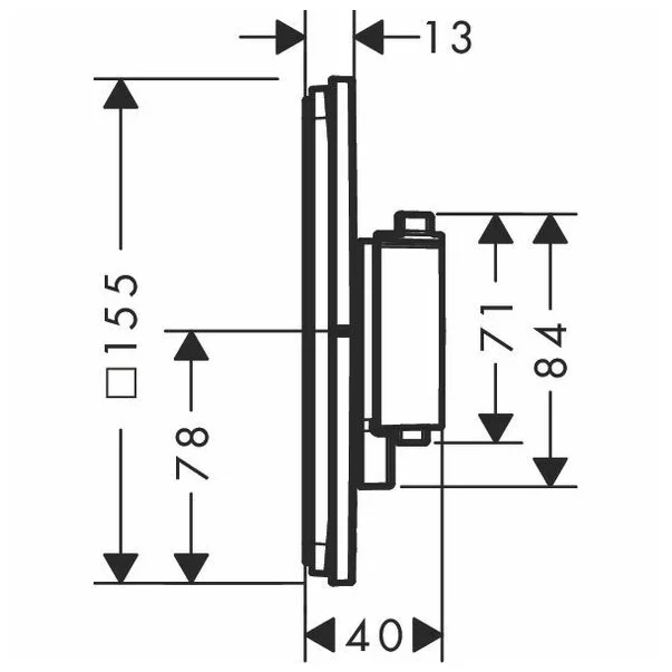 Baterie dus termostatata incastrata bronz periat Hansgrohe ShowerSelect Comfort E 1 functie si iesire suplimentara picture - 2