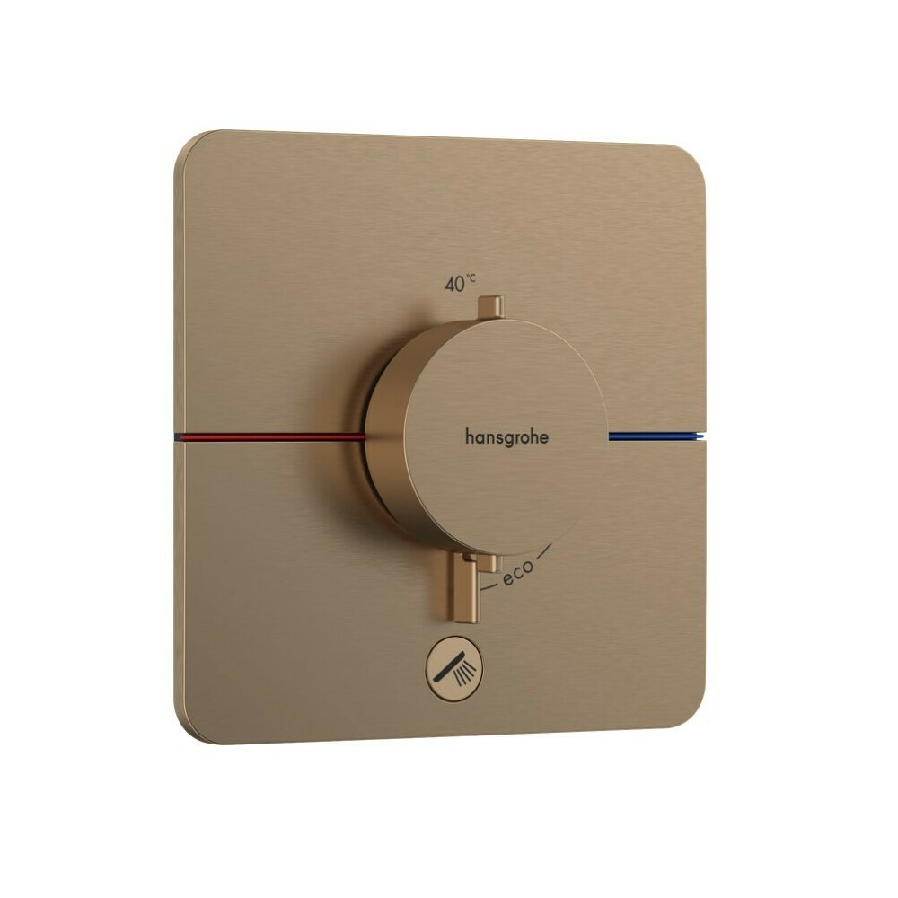 Baterie dus termostatata incastrata bronz periat Hansgrohe ShowerSelect Comfort Q 1 functie si iesire suplimentara