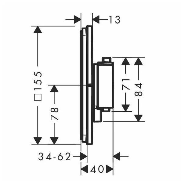 Baterie dus termostatata incastrata bronz periat Hansgrohe ShowerSelect Comfort Q 2 functii picture - 2