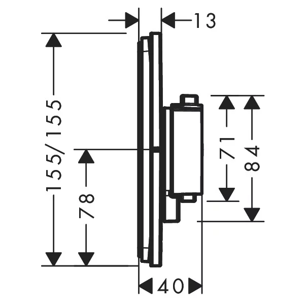 Baterie dus termostatata incastrata bronz periat Hansgrohe ShowerSelect Comfort Q  2 functii EN1717 picture - 2