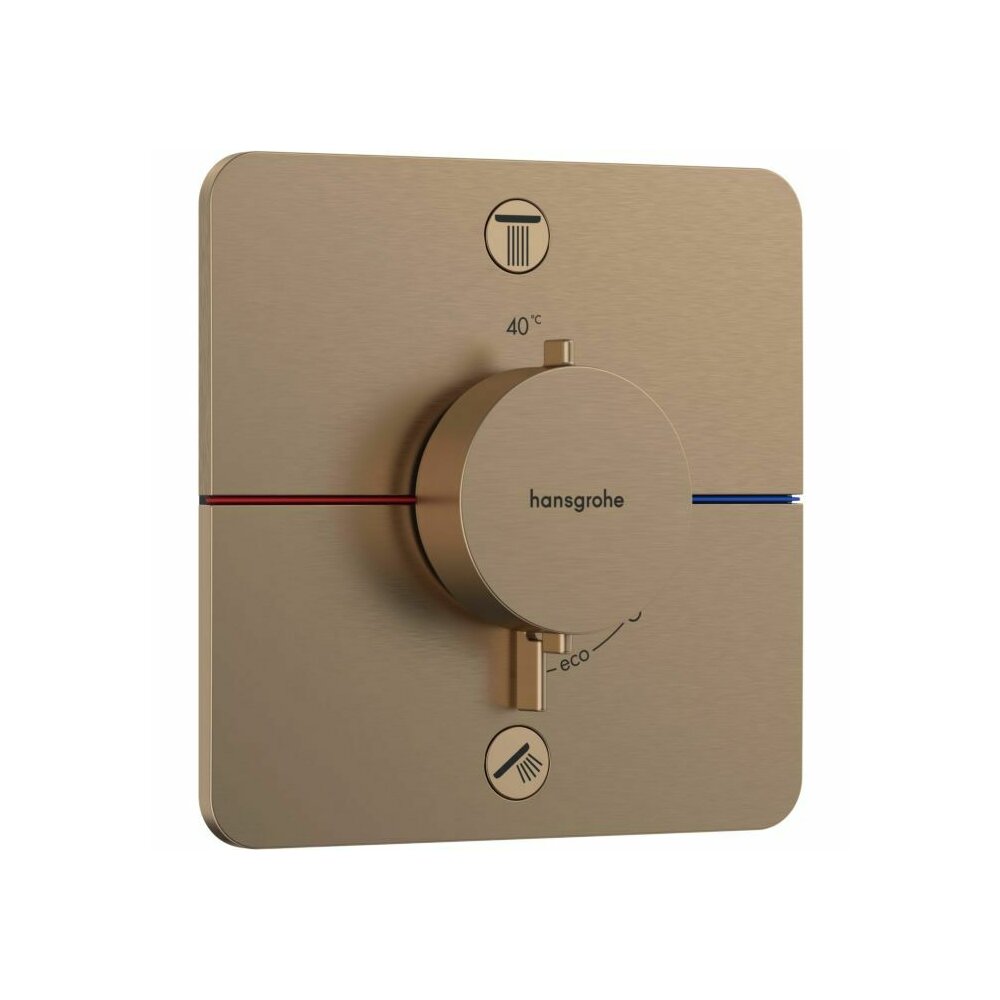 Baterie dus termostatata incastrata bronz periat Hansgrohe ShowerSelect Comfort Q 2 functii EN1717