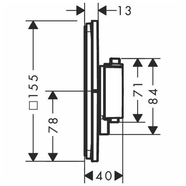 Baterie dus termostatata incastrata crom periat Hansgrohe ShowerSelect Comfort E 2 functii EN1717 picture - 2