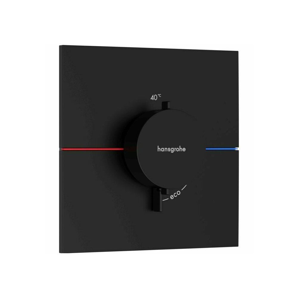 Baterie dus termostatata incastrata negru mat Hansgrohe ShowerSelect Comfort E