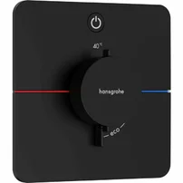 Baterie dus termostatata incastrata negru mat Hansgrohe ShowerSelect Comfort Q 1 functie