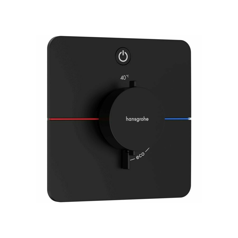 Baterie dus termostatata incastrata negru mat Hansgrohe ShowerSelect Comfort Q 1 functie