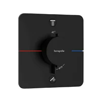 Baterie dus termostatata incastrata negru mat Hansgrohe ShowerSelect Comfort Q  2 functii EN1717