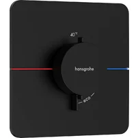 Baterie dus termostatata incastrata negru mat Hansgrohe ShowerSelect Comfort Q