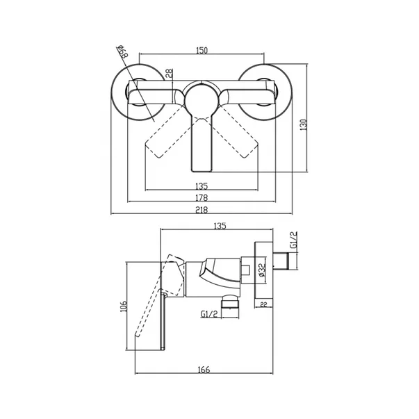 Baterie dus Villeroy&Boch Architectura monocomanda crom lucios picture - 7