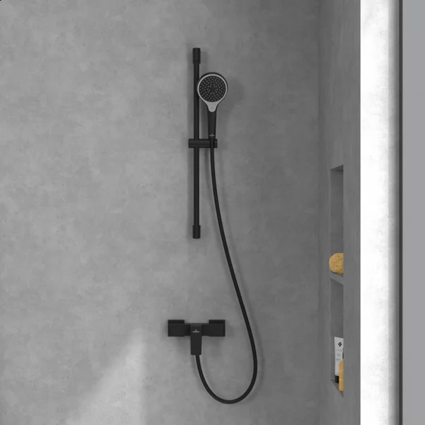 Baterie dus Villeroy&Boch Architectura Square monocomanda negru mat picture - 5