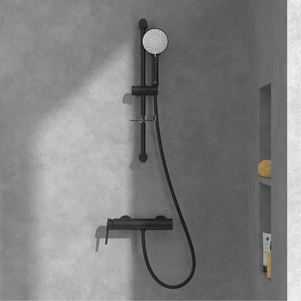 Baterie dus Villeroy&Boch Skyla monocomanda negru mat picture - 5