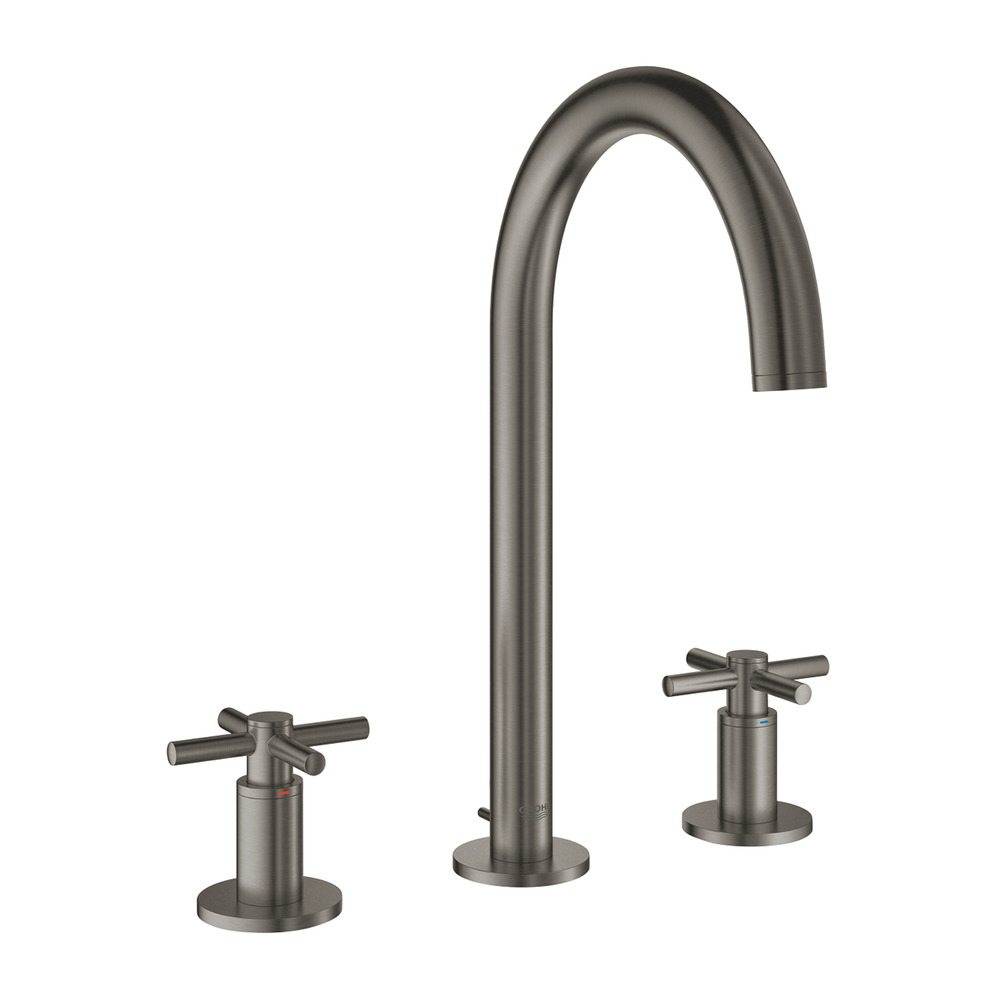 Baterie lavoar 3 elemente Grohe Atrio M dubla comanda antracit periat Hard Graphite