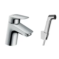 Baterie lavoar Hansgrohe Logis cu dus igienic crom