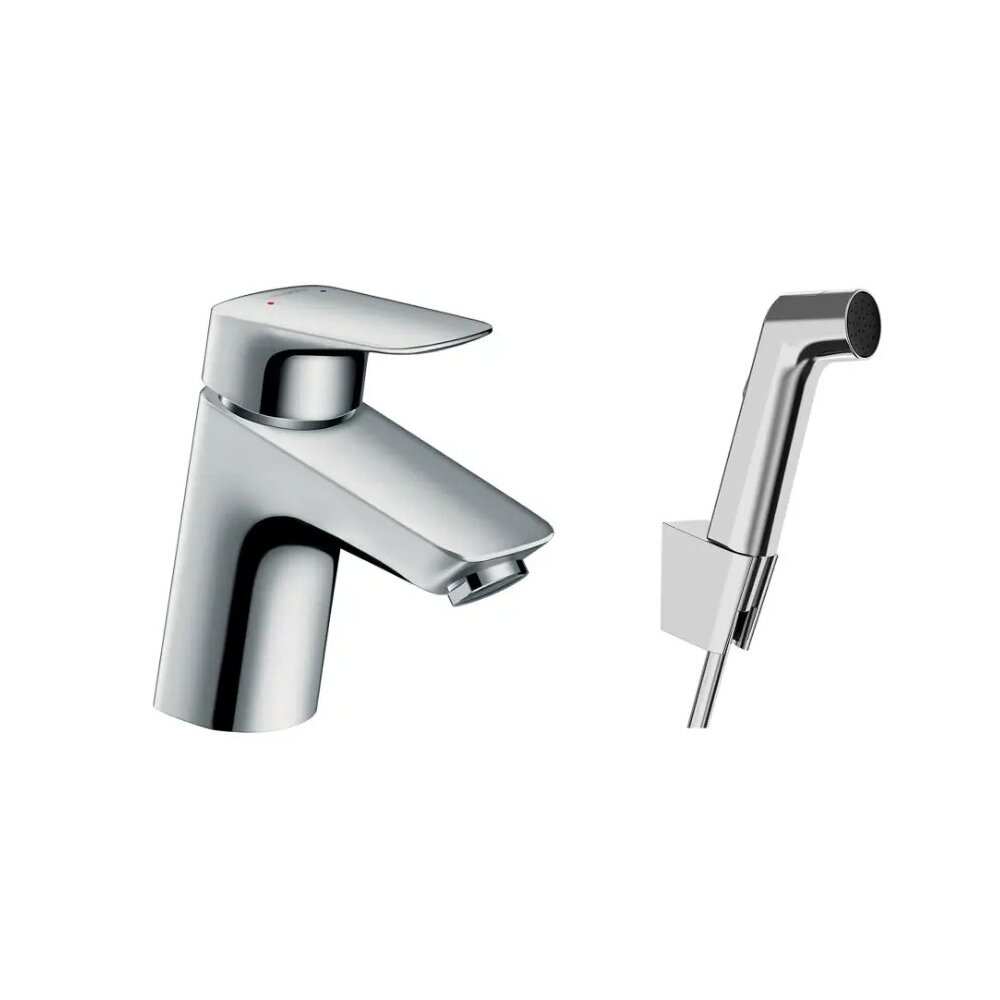 Baterie lavoar Hansgrohe Logis cu dus igienic crom