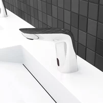 Baterie lavoar electronica Rubineta Ecosens finisaj crom lucios alimentare baterii