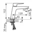Baterie lavoar Ferro Vitto Verdeline monocomanda gri Gun Metal mat picture - 2