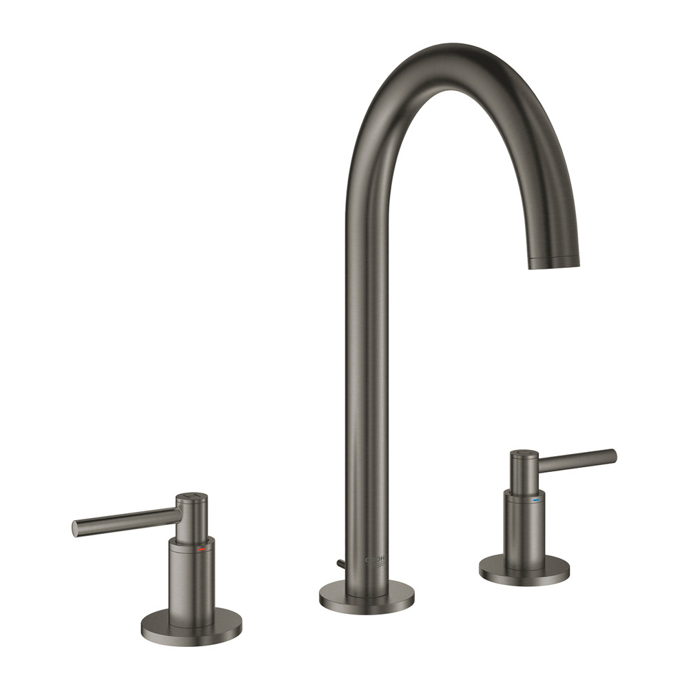 Baterie lavoar Grohe Atrio M 3 elemente dubla comanda antracit periat Hard Graphite