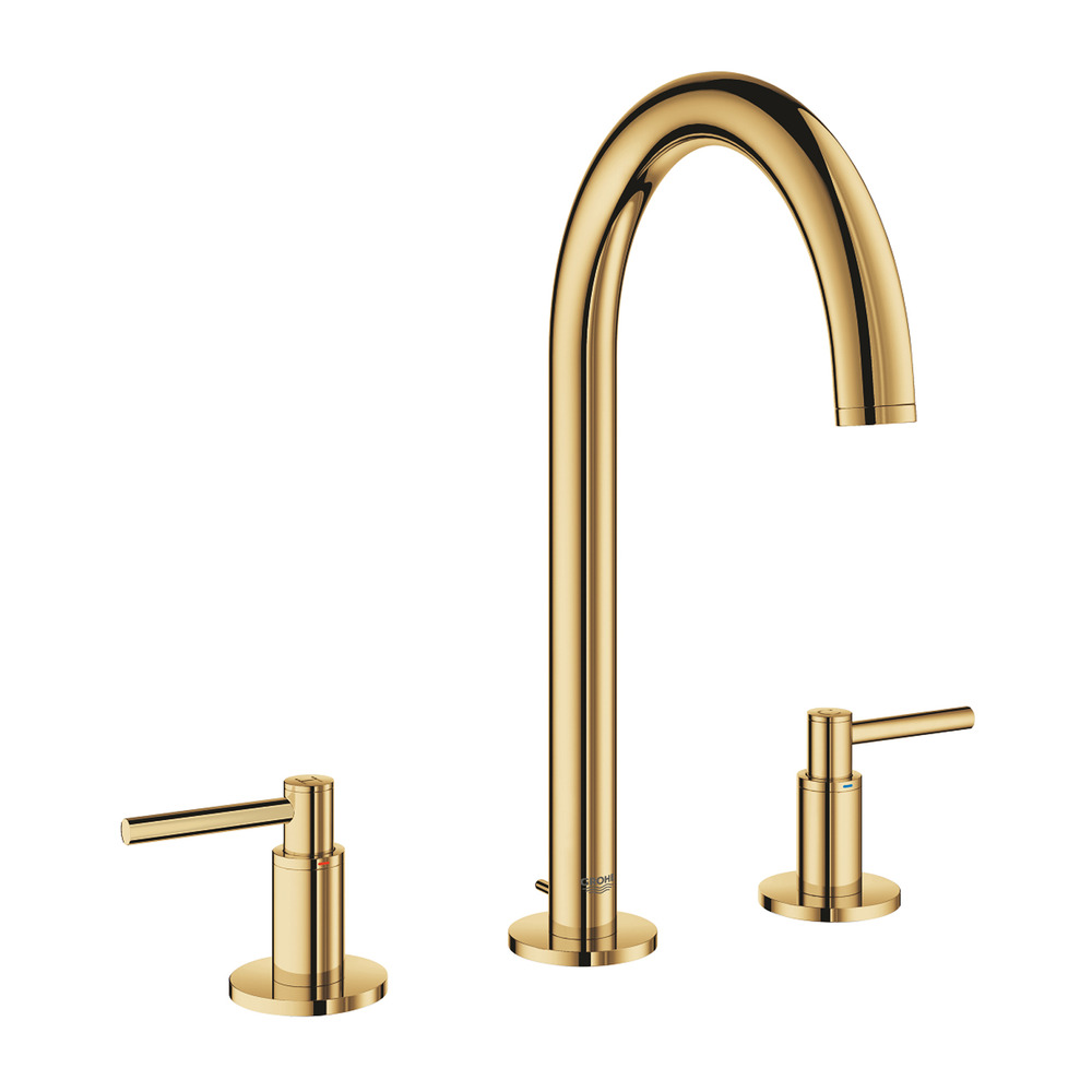 Baterie lavoar Grohe Atrio M 3 elemente dubla comanda auriu lucios Cool Sunrise