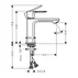Baterie lavoar Hansgrohe Rebris S 110 Coolstart crom lucios fara ventil picture - 4