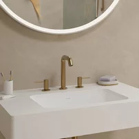 Baterie lavoar Hansgrohe Tecturis S 150 Ecosmart+ dubla comanda bronz periat