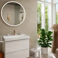 Baterie lavoar Hansgrohe Tecturis S EcoSmart+ finisaj bronz periat cu ventil Pop-Up