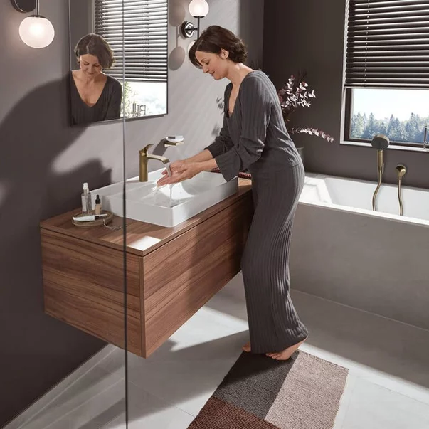 Baterie lavoar Hansgrohe Vivenis 110 CoolStart finisaj bronz periat cu ventil Pop-Up picture - 2