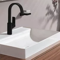 Baterie lavoar Hansgrohe Vivenis 210 monocomanda negru mat cu ventil Pop-Up