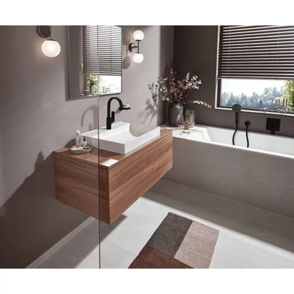 Baterie lavoar Hansgrohe Vivenis 210 monocomanda negru mat cu ventil Pop-Up picture - 3