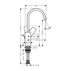 Baterie lavoar Hansgrohe Vivenis 210 monocomanda negru mat cu ventil Pop-Up picture - 5