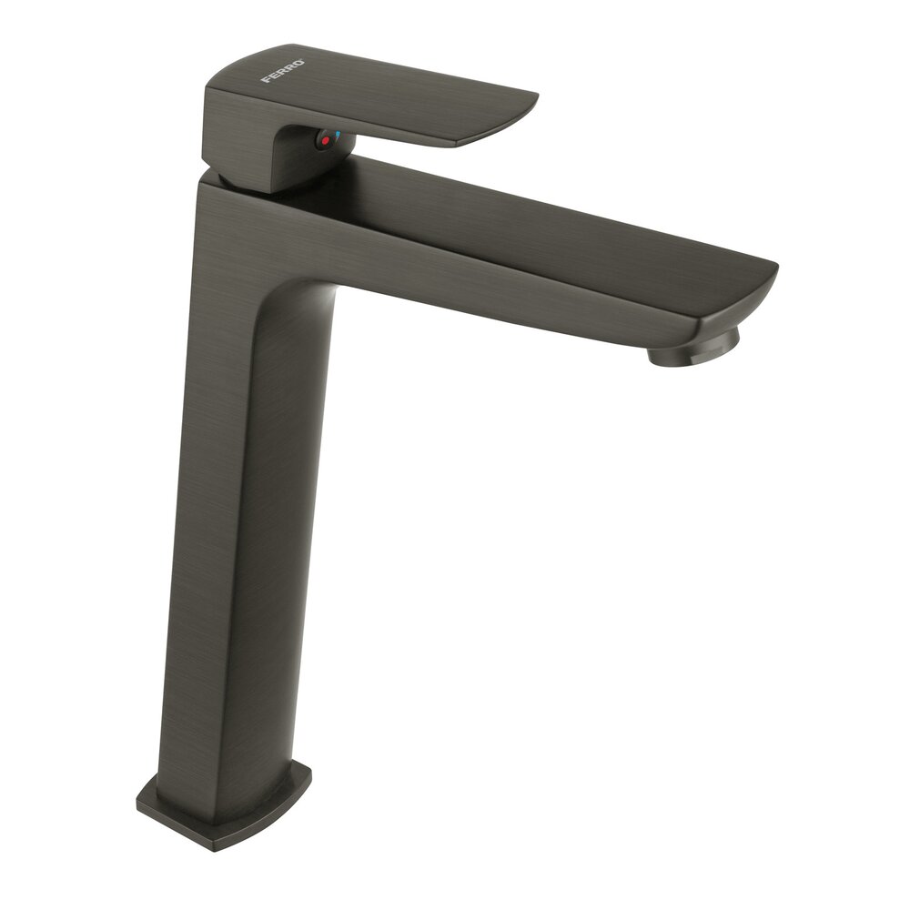 Baterie lavoar inalta Ferro Vitto Verdeline monocomanda gri Gun Metal mat