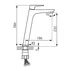 Baterie lavoar inalta Ferro Vitto Verdeline monocomanda gri Gun Metal mat picture - 4