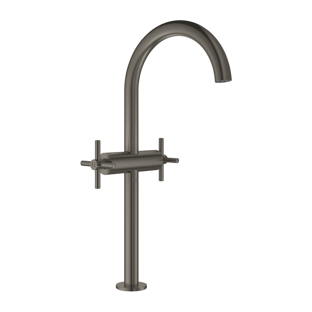 Baterie lavoar inalta Grohe Atrio XL dubla comanda antracit periat Hard Graphite