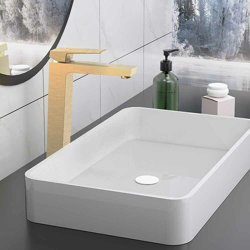 Baterie lavoar inalta Inter Ceramic Elinor monocomanda auriu periat