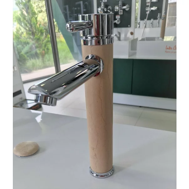 Baterie lavoar inalta Inter Ceramic monocomanda crom-finisaj piatra naturala picture - 3