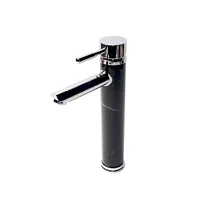 Baterie lavoar inalta Inter Ceramic monocomanda finisaj crom-piatra naturala neagra
