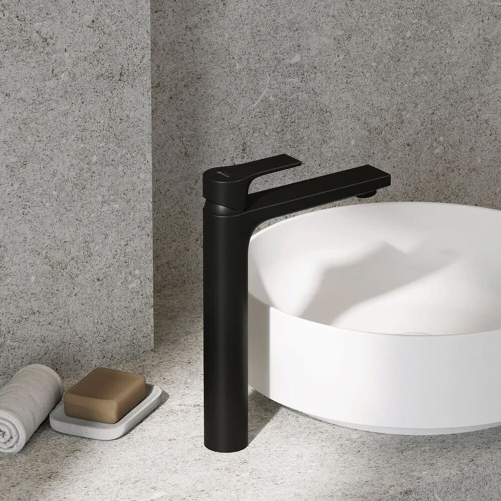 Baterie lavoar inalta Kludi Zenta SL 240 monocomanda finisaj negru mat