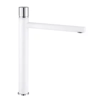 Baterie lavoar inalta Rubineta Etna monocomanda finisaj alb mat-crom lucios