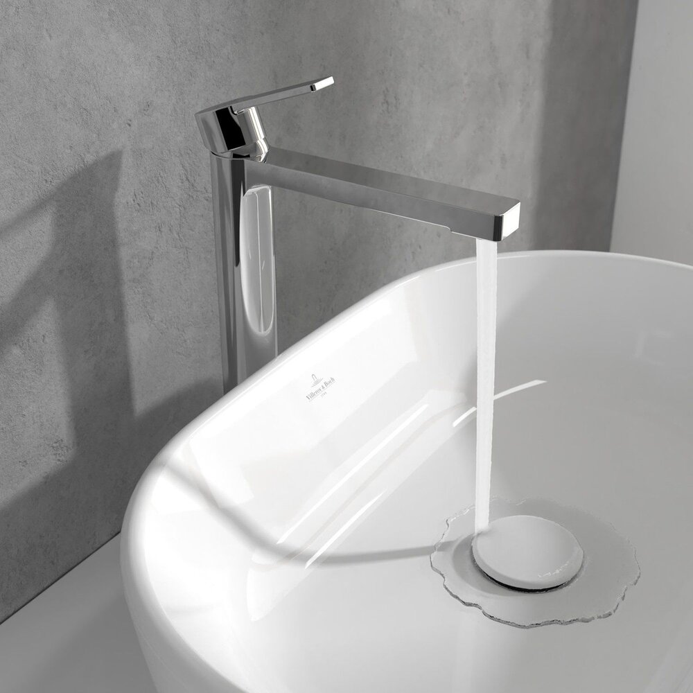 Baterie lavoar inalta Villeroy&Boch Architectura monocomanda crom lucios cu ventil Push-Open
