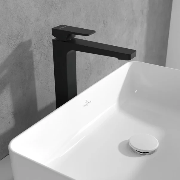 Baterie lavoar inalta Villeroy&Boch Architectura Square negru mat cu ventil Push-Open picture - 2