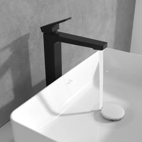 Baterie lavoar inalta Villeroy&Boch Architectura Square negru mat cu ventil Push-Open picture - 3