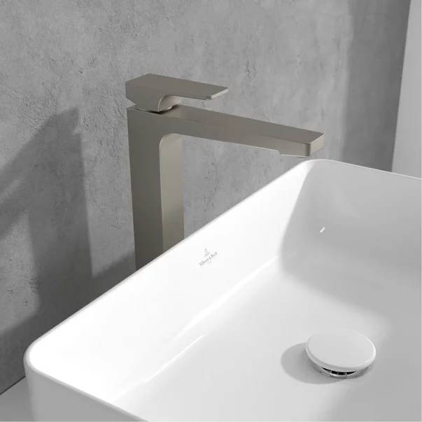 Baterie lavoar inalta Villeroy&Boch Architectura Square nichel periat cu ventil Push-Open picture - 2