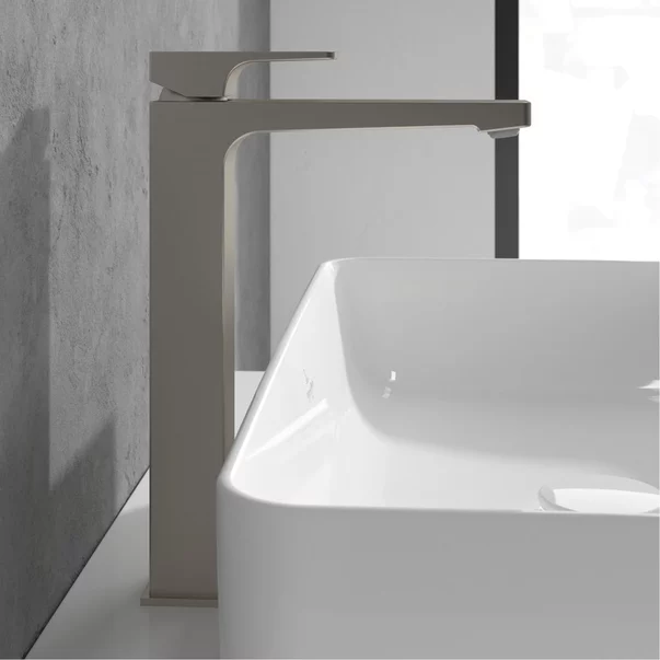 Baterie lavoar inalta Villeroy&Boch Architectura Square nichel periat cu ventil Push-Open picture - 4