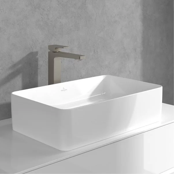 Baterie lavoar inalta Villeroy&Boch Architectura Square nichel periat cu ventil Push-Open picture - 5