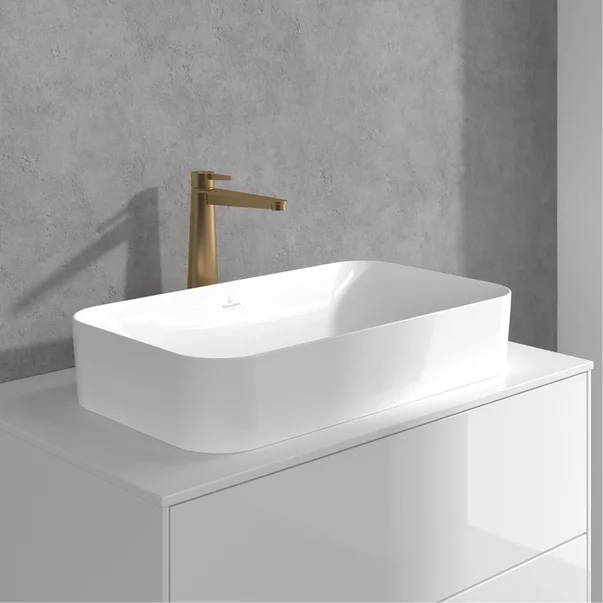 Baterie lavoar inalta Villeroy&Boch Conum monocomanda auriu periat cu ventil Push-Open picture - 4