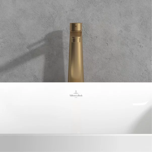 Baterie lavoar inalta Villeroy&Boch Conum monocomanda auriu periat cu ventil Push-Open picture - 7