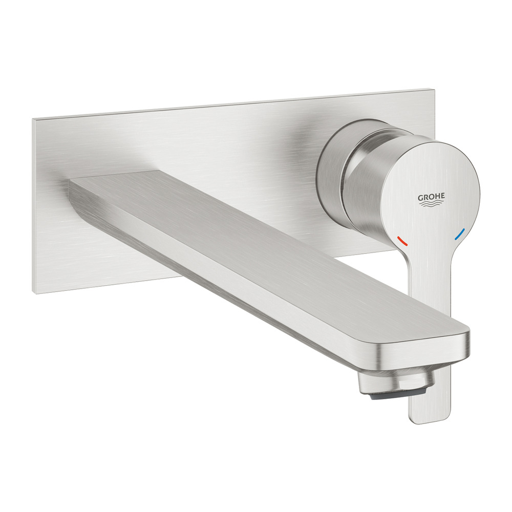 Baterie lavoar incastrata Grohe Lineare marimea L crom periat Supersteel fara corp ingropat