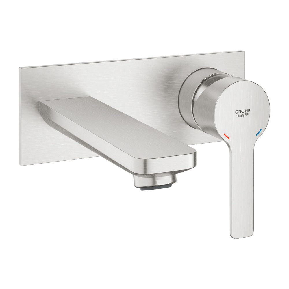 Baterie lavoar incastrata Grohe Lineare marimea M crom periat Supersteel fara corp ingropat